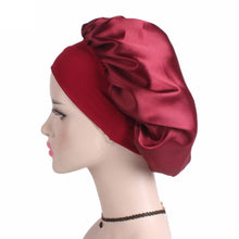 Load image into Gallery viewer, 2 PCS TJM-301 Night Cap With Wide Brim And Elasticity Headband Ladies Chemotherapy Cap Hair Care Hat, M 56-58cm
