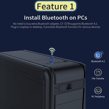 Load image into Gallery viewer, COMFAST CF-727B 1300Mbps Dual Frequency Gigabit USB Desktop Transmitter Receiver Portable Bluetooth V4.2 + WiFi Wireless Network Card