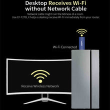Load image into Gallery viewer, COMFAST CF-727B 1300Mbps Dual Frequency Gigabit USB Desktop Transmitter Receiver Portable Bluetooth V4.2 + WiFi Wireless Network Card