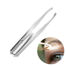 Load image into Gallery viewer, 3 PCS Eyebrow Tweezer With LED Light Make Up Tool Eyes Eyelashes Hair Removal Makeup Tools Beauty Accessories