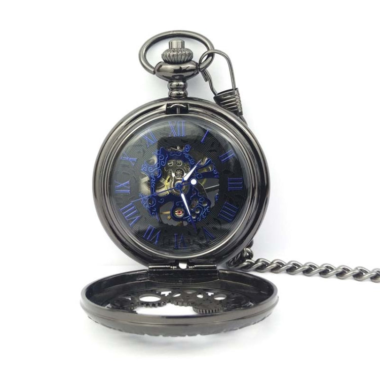 Classical Mechanical Pocket Watch Large Retro Gear Embossed Hollow Pocket Watch