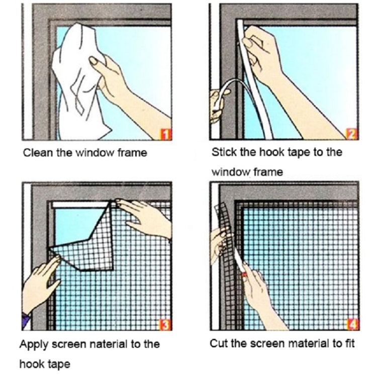 DIY Fly Mosquito Bug Mesh Window Screen Self-adhesive Anti-mosquito Net, Window Screen 13X15cm, Window Screen 10X12CM, Window Screen 15X20CM
