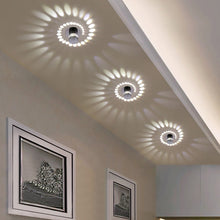 Load image into Gallery viewer, 3W Modern Interior Creative Spiral Round Wall Lamp for Club, KTV, Corridor, Aisle, Background Wall Decoration Lamp, Recessed In, Wall Mounted