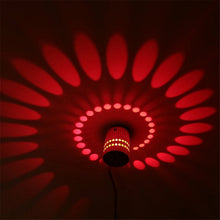 Load image into Gallery viewer, 3W Modern Interior Creative Spiral Round Wall Lamp for Club, KTV, Corridor, Aisle, Background Wall Decoration Lamp, Recessed In, Wall Mounted