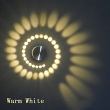 Load image into Gallery viewer, 3W Modern Interior Creative Spiral Round Wall Lamp for Club, KTV, Corridor, Aisle, Background Wall Decoration Lamp, Recessed In, Wall Mounted