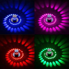 Load image into Gallery viewer, 3W Modern Interior Creative Spiral Round Wall Lamp for Club, KTV, Corridor, Aisle, Background Wall Decoration Lamp, Recessed In, Wall Mounted