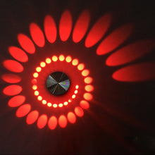 Load image into Gallery viewer, 3W Modern Interior Creative Spiral Round Wall Lamp for Club, KTV, Corridor, Aisle, Background Wall Decoration Lamp, Recessed In, Wall Mounted