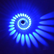 Load image into Gallery viewer, 3W Modern Interior Creative Spiral Round Wall Lamp for Club, KTV, Corridor, Aisle, Background Wall Decoration Lamp, Recessed In, Wall Mounted