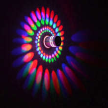 Load image into Gallery viewer, 3W Modern Interior Creative Spiral Round Wall Lamp for Club, KTV, Corridor, Aisle, Background Wall Decoration Lamp, Recessed In, Wall Mounted