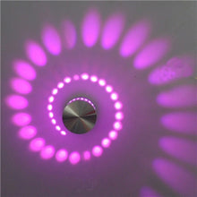 Load image into Gallery viewer, 3W Modern Interior Creative Spiral Round Wall Lamp for Club, KTV, Corridor, Aisle, Background Wall Decoration Lamp, Recessed In, Wall Mounted