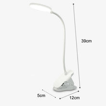 Load image into Gallery viewer, Charging 800mAh Single Color Temperature Three-level Adjustment LED Clip Desk Lamp USB Eye Protection Bedside Lamp
