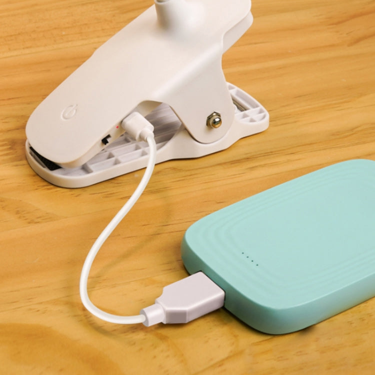 Charging 800mAh Single Color Temperature Three-level Adjustment LED Clip Desk Lamp USB Eye Protection Bedside Lamp