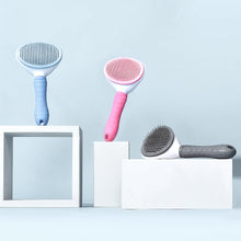 Load image into Gallery viewer, Stainless Steel Needle Automatic Cleaning Pet Hair Removal Dog Brush Pet Comb, Blue Thick Needle, Blue Fine Needle, Pink Thick Needle, Pink Fine Needle, Gray Thick Needle, Gray Fine Needle
