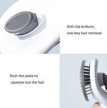 Load image into Gallery viewer, Stainless Steel Needle Automatic Cleaning Pet Hair Removal Dog Brush Pet Comb, Blue Thick Needle, Blue Fine Needle, Pink Thick Needle, Pink Fine Needle, Gray Thick Needle, Gray Fine Needle