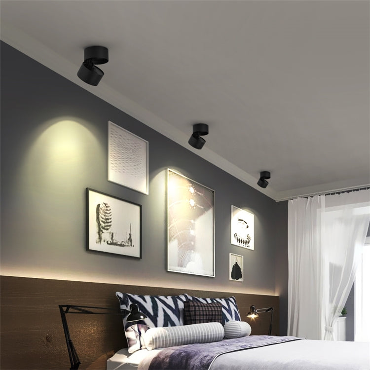 360 Degrees Rotatable Foldable COB LED Background Spot Light Surface Mounted Ceiling Lamp, 5W Warm White, 5W White, 7W Warm White, 7W White, 10W Warm White, 10W White, 12W Warm White, 12W White, 3W  Warm White, 3W  White