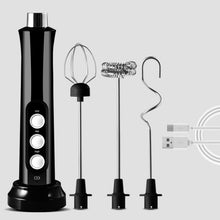 Load image into Gallery viewer, Whisk Household Electric Baking Mini Wireless Hand-Held Charging Stirrer Milk Frother, White, Black