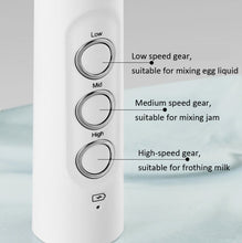 Load image into Gallery viewer, Whisk Household Electric Baking Mini Wireless Hand-Held Charging Stirrer Milk Frother, White, Black