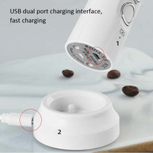Load image into Gallery viewer, Whisk Household Electric Baking Mini Wireless Hand-Held Charging Stirrer Milk Frother, White, Black