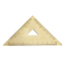 Load image into Gallery viewer, Brass Retro Drawing Ruler Measuring Tools, 0-10cm Isosceles Triangle Ruler, 0-10cm Right Angle Triangle Ruler, 0-15cm Wave Ruler, 0-15cm Ruler, 0-18cm Ruler, 0-120mm Caliper Single Scale, 0-180 Degree Protractor, 0-120mm Caliper Double Scale
