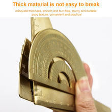 Load image into Gallery viewer, Brass Retro Drawing Ruler Measuring Tools, 0-10cm Isosceles Triangle Ruler, 0-10cm Right Angle Triangle Ruler, 0-15cm Wave Ruler, 0-15cm Ruler, 0-18cm Ruler, 0-120mm Caliper Single Scale, 0-180 Degree Protractor, 0-120mm Caliper Double Scale