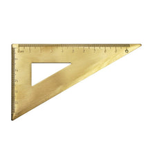 Load image into Gallery viewer, Brass Retro Drawing Ruler Measuring Tools, 0-10cm Isosceles Triangle Ruler, 0-10cm Right Angle Triangle Ruler, 0-15cm Wave Ruler, 0-15cm Ruler, 0-18cm Ruler, 0-120mm Caliper Single Scale, 0-180 Degree Protractor, 0-120mm Caliper Double Scale