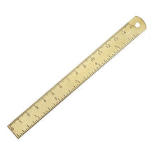 Load image into Gallery viewer, Brass Retro Drawing Ruler Measuring Tools, 0-10cm Isosceles Triangle Ruler, 0-10cm Right Angle Triangle Ruler, 0-15cm Wave Ruler, 0-15cm Ruler, 0-18cm Ruler, 0-120mm Caliper Single Scale, 0-180 Degree Protractor, 0-120mm Caliper Double Scale