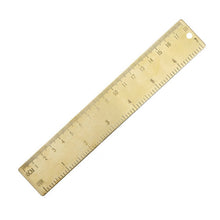 Load image into Gallery viewer, Brass Retro Drawing Ruler Measuring Tools, 0-10cm Isosceles Triangle Ruler, 0-10cm Right Angle Triangle Ruler, 0-15cm Wave Ruler, 0-15cm Ruler, 0-18cm Ruler, 0-120mm Caliper Single Scale, 0-180 Degree Protractor, 0-120mm Caliper Double Scale