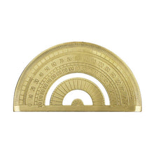 Load image into Gallery viewer, Brass Retro Drawing Ruler Measuring Tools, 0-10cm Isosceles Triangle Ruler, 0-10cm Right Angle Triangle Ruler, 0-15cm Wave Ruler, 0-15cm Ruler, 0-18cm Ruler, 0-120mm Caliper Single Scale, 0-180 Degree Protractor, 0-120mm Caliper Double Scale