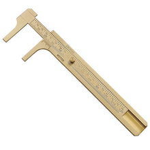 Load image into Gallery viewer, Brass Retro Drawing Ruler Measuring Tools, 0-10cm Isosceles Triangle Ruler, 0-10cm Right Angle Triangle Ruler, 0-15cm Wave Ruler, 0-15cm Ruler, 0-18cm Ruler, 0-120mm Caliper Single Scale, 0-180 Degree Protractor, 0-120mm Caliper Double Scale