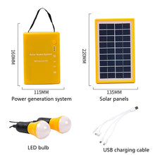 Load image into Gallery viewer, 3W Solar Small System Household Multifunctional Portable Emergency Light, Yellow, Green, Red
