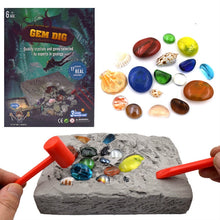 Load image into Gallery viewer, 3 PCS Colorful Gemstone Archaeological Treasure Excavation Toy Creative DIY Puzzle Toy