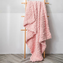 Load image into Gallery viewer, Handmade Thick Wool Knitted Blanket Sofa Chenille Stick Knitted Blanket, 80 x 100 CM, 130 x 160 CM