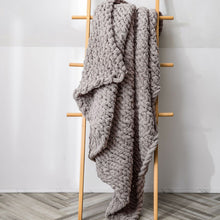 Load image into Gallery viewer, Handmade Thick Wool Knitted Blanket Sofa Chenille Stick Knitted Blanket, 80 x 100 CM, 130 x 160 CM