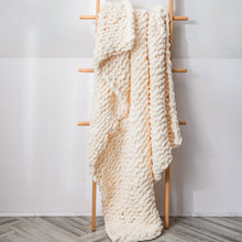 Load image into Gallery viewer, Handmade Thick Wool Knitted Blanket Sofa Chenille Stick Knitted Blanket, 80 x 100 CM, 130 x 160 CM