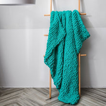 Load image into Gallery viewer, Handmade Thick Wool Knitted Blanket Sofa Chenille Stick Knitted Blanket, 80 x 100 CM, 130 x 160 CM
