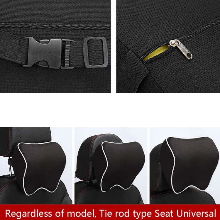 Car Headrest Pillow Neck Pillow Car Memory Foam Cervical Pillow Interior Supplies, Memory Foam Pillow(Black Red Edge), Memory Foam Pillow(Black Brown Edge), Memory Foam Pillow(Black White Edges), Memory Foam Pillow(Beige), Memory Foam Pillow(Light Brow...
