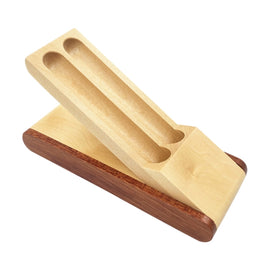 Creative Maple Pen Set with Wooden Pen Box Student Stationery Office Gifts, 2PCS Ballpoint Pen+Pen Box