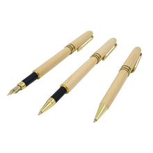 Load image into Gallery viewer, Creative Maple Pen Set with Wooden Pen Box Student Stationery Office Gifts, Fountain Pen+Signing Pen+Pen Box, 2PCS Ballpoint Pen+Pen Box, Fountain Pen+Ballpoint Pen+Pen Box, Signing Pen+Ballpoint Pen+Pen Box