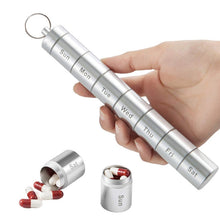 Load image into Gallery viewer, Sealed Waterproof 7 Days Split Aluminum Alloy Metal Pill Box, Pill Box