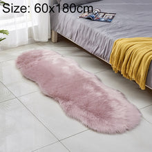 Load image into Gallery viewer, Faux Wool Leather Sofa Carpet Floor Mats Fleece Cushions Bay Window Mats, 60x180cm