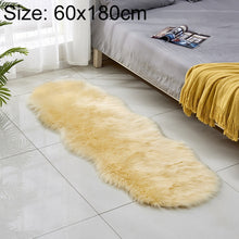 Load image into Gallery viewer, Faux Wool Leather Sofa Carpet Floor Mats Fleece Cushions Bay Window Mats, 60x180cm