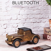 Load image into Gallery viewer, A9 Retro Wood Grain Classic Car Shape Wireless Bluetooth Speaker Subwoofer Radio Portable Mobile Phone Stand Mini Speaker