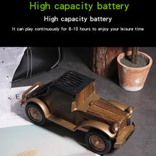 Load image into Gallery viewer, A9 Retro Wood Grain Classic Car Shape Wireless Bluetooth Speaker Subwoofer Radio Portable Mobile Phone Stand Mini Speaker