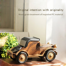 Load image into Gallery viewer, A9 Retro Wood Grain Classic Car Shape Wireless Bluetooth Speaker Subwoofer Radio Portable Mobile Phone Stand Mini Speaker