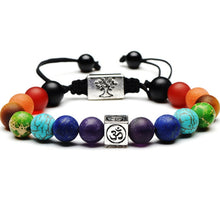 Load image into Gallery viewer, Tree of Life Multicolor Beads Stones Weave Yoga Rope Bracelets, Multicolor silver, Multicolor gold