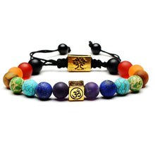 Load image into Gallery viewer, Tree of Life Multicolor Beads Stones Weave Yoga Rope Bracelets, Multicolor silver, Multicolor gold