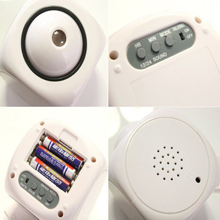 Multi-function LED Projection Alarm Clock Voice Talking Clock, White without USB cable, Black without USB cable, Black + USB cable, White + USB cable
