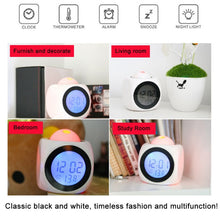 Load image into Gallery viewer, Multi-function LED Projection Alarm Clock Voice Talking Clock, White without USB cable, Black without USB cable, Black + USB cable, White + USB cable