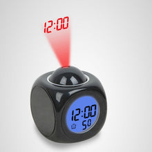 Load image into Gallery viewer, Multi-function LED Projection Alarm Clock Voice Talking Clock, White without USB cable, Black without USB cable, Black + USB cable, White + USB cable