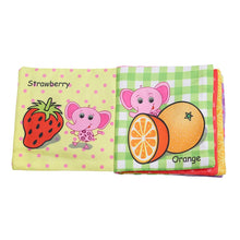 Load image into Gallery viewer, Baby Rattles Toy Soft Animal Cloth Book Newborn Stroller Hanging Toy Early Learning Education Baby Toys, Fruit, Vegetable, Shape, Vehicle